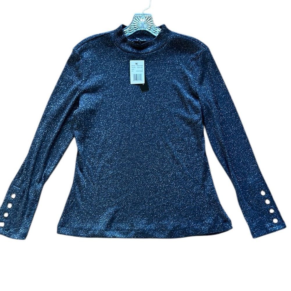 NEW Violets & Roses Navy Blue Sweater - Picture 2 of 7